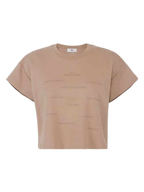 T-shirt con stampa in rilievo Elisabetta Franchi | MA73D61E2229